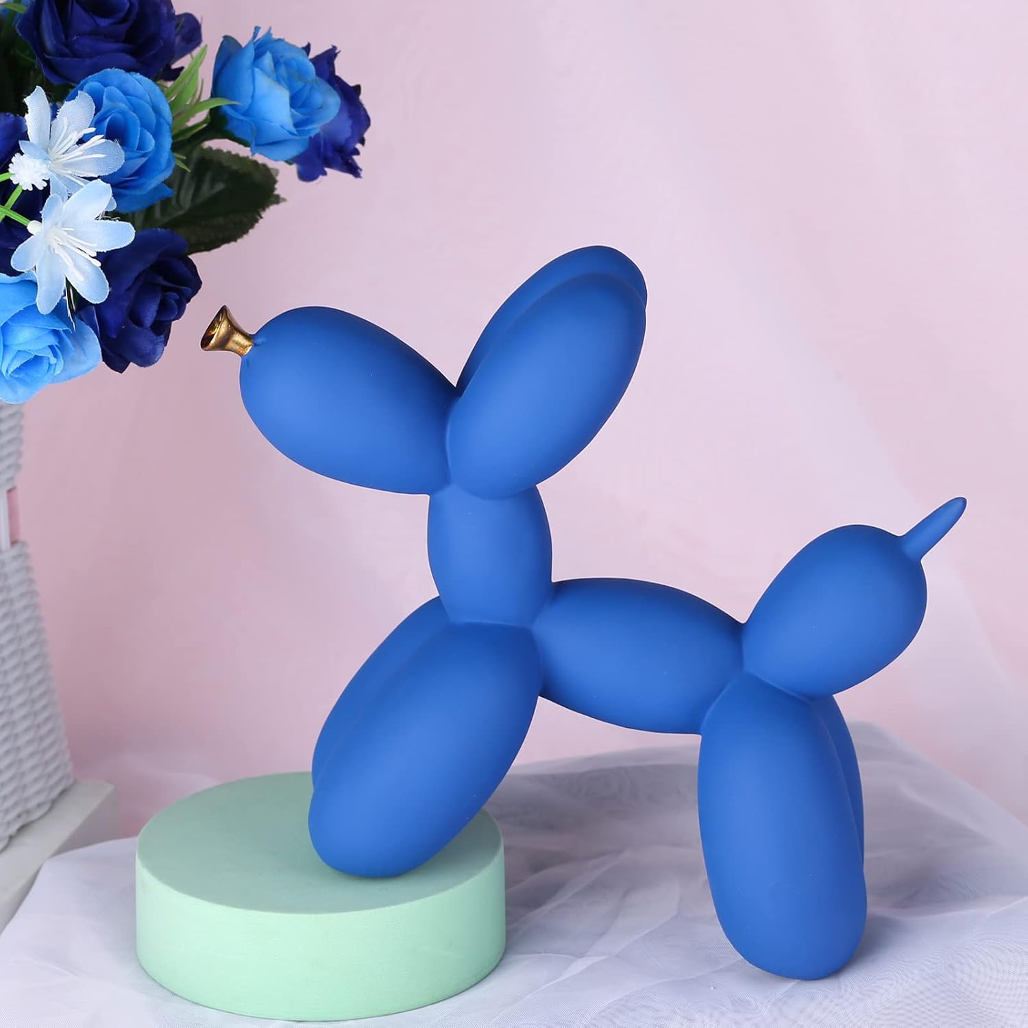 Creative Balloon Dog Sculpture Modern Home Decoration Trendy Animal Art Ornaments Collection Figurine Bedroom Living Room Office Desktop Resin Decors