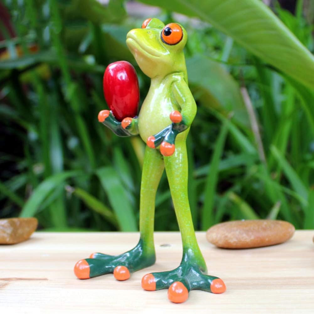 Frog Figurines Statue Cute Funny Frog Sculpture Love Gifts for Home Desk Decoration 6061