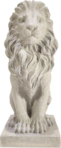 SIMON'S SHOP Lion Statues and Bookends, Beige Lion Sculptures for Mantel, Table Shelf Decor, 13'' Tall