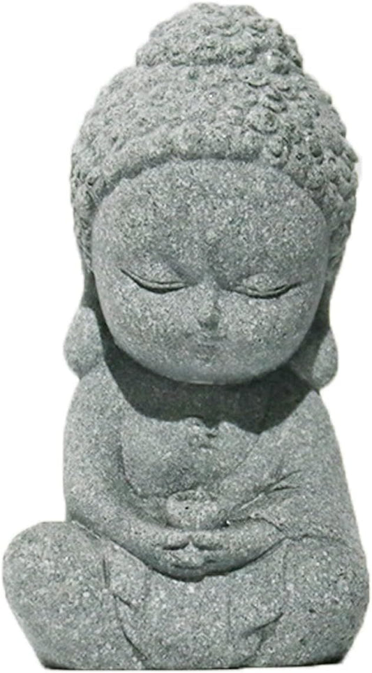 Meditation Buddha Statue Mini Sitting Zen Sandstone Budha Decoration Statues for Home Desktop Buddhist Decor Collection Gift,Meditation Buddha,S 631