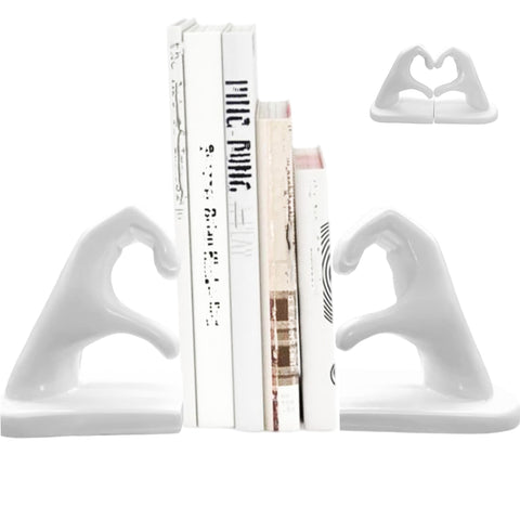 Gold Book Ends with Anti-Slip Unique Bookends for Shelves Heavy Books, Book Stopper for Shelves Books Magazines Home Office Decor