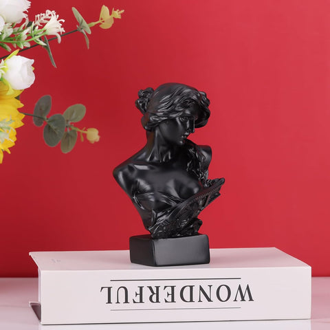 6" H Greek Mythology Bust Statue Decor,Artemis Statues Roman Goddess Figurines,Used for Sketch Practice Aesthetics Statues and Sculptures and Indoor Filling Space for Living Room, Bedroom and Study