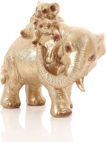 Elephant Gifts for Women,Elefantes Sala De La Suerte Decorativos,Cute Statue Decor Brings Love, Grayish Yellow Figurines Home Decoration Living Room