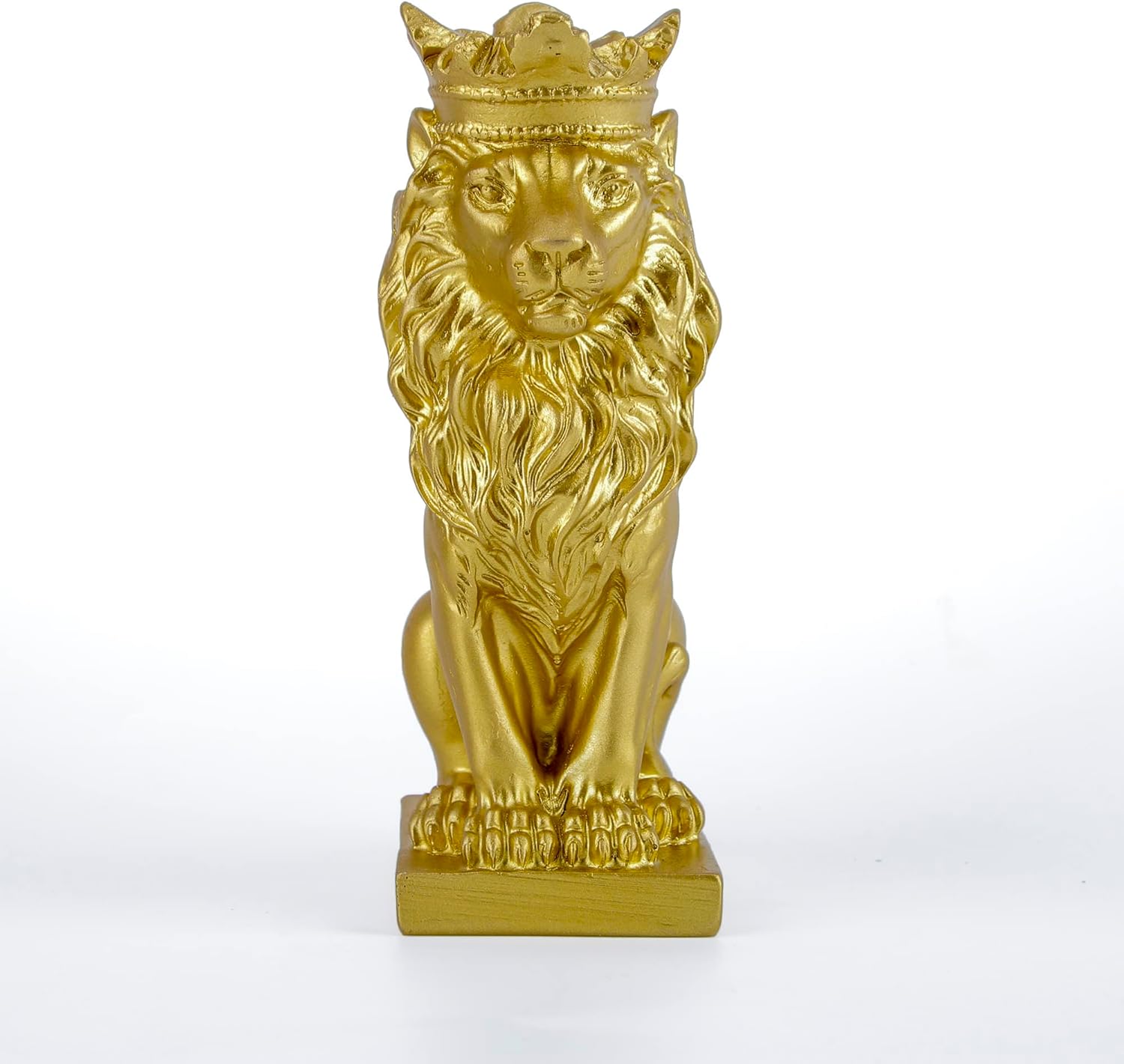 Golden Crown Lion King Statue Decor for Shelf Nordic Style Home and Study Decoration Royal King Lion Figurine Home Decorations