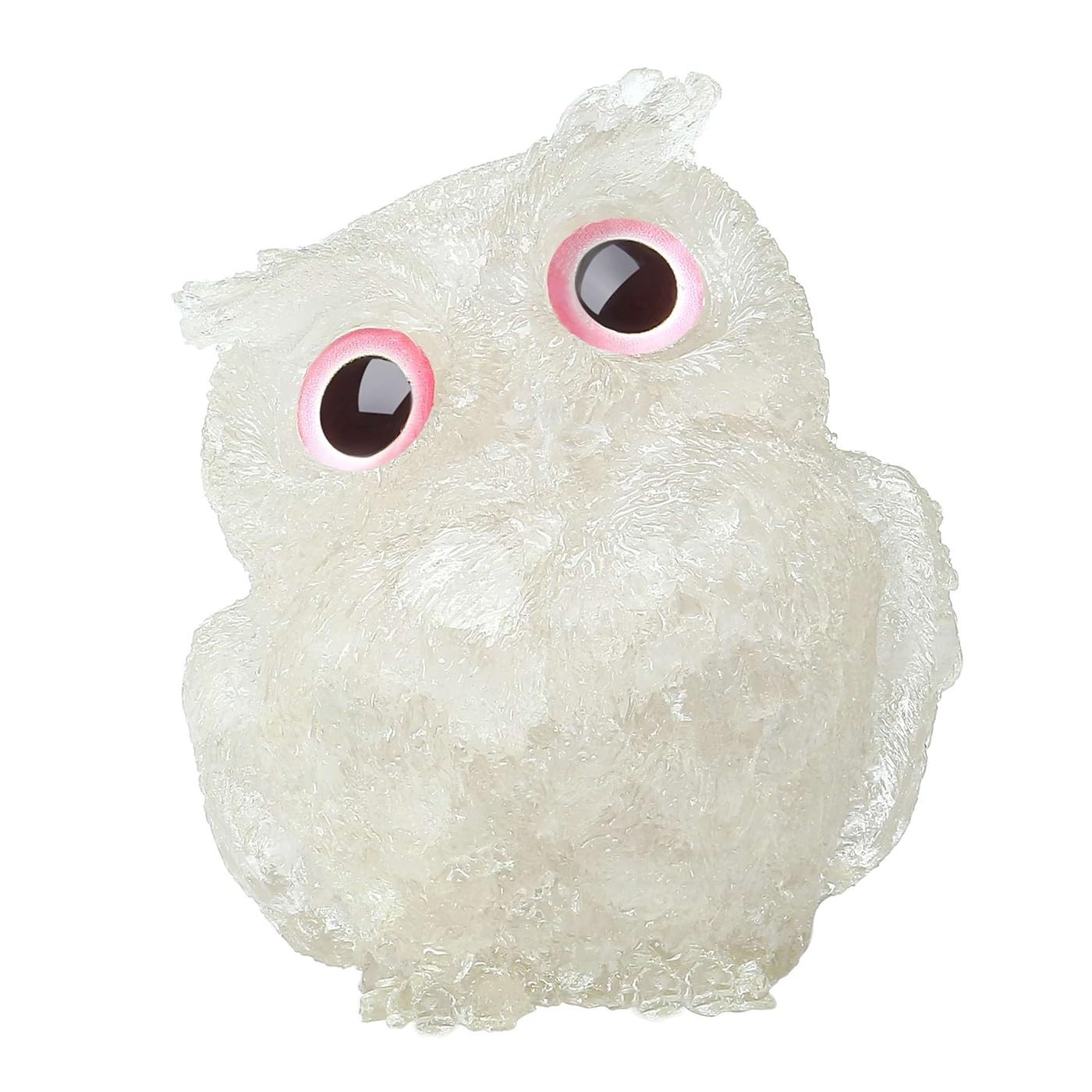 LAIDANLA Aquamarine 2.4" Owl Statue Natural Healing Crystal Cute Owl Animal Figurine Pocket Sculpture Reiki Spiritual Energy Gemstone Home Office Room Desk Decor Gifts for Women Men