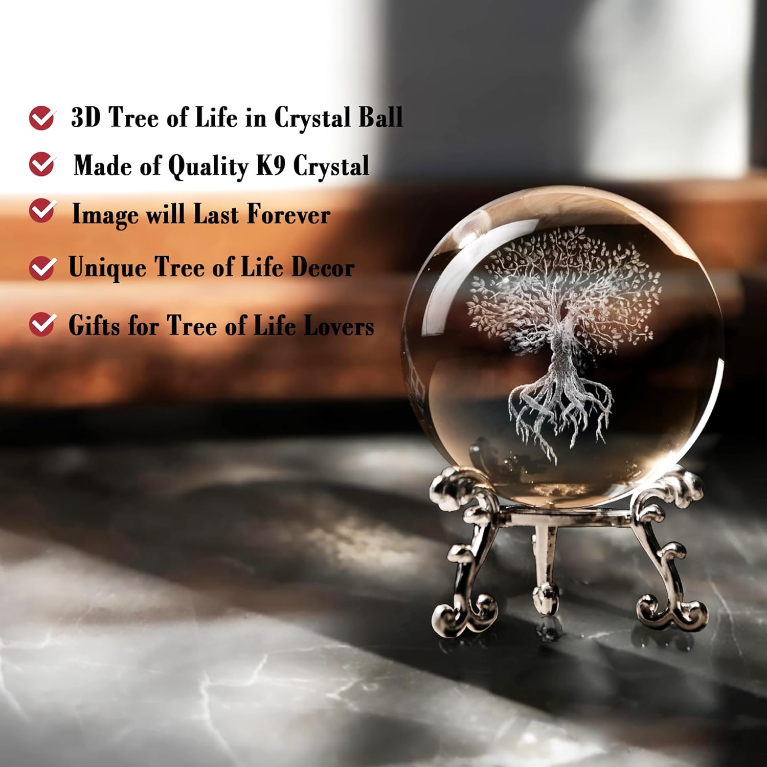 3D Cat Themed Gifts for Women Decor for Cat Lovers Cat Mom Crystal Ball Cat Related Sympathy Figurines Presents Cat Decorative Globe Decor with Stand