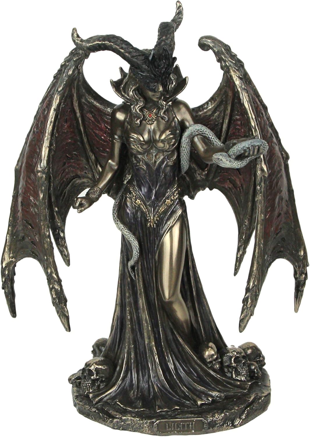 Veronese Design 9" Tall Lilith The First Woman Cold Cast Resin Antique Bronze Finish Fantasy Gift Statue