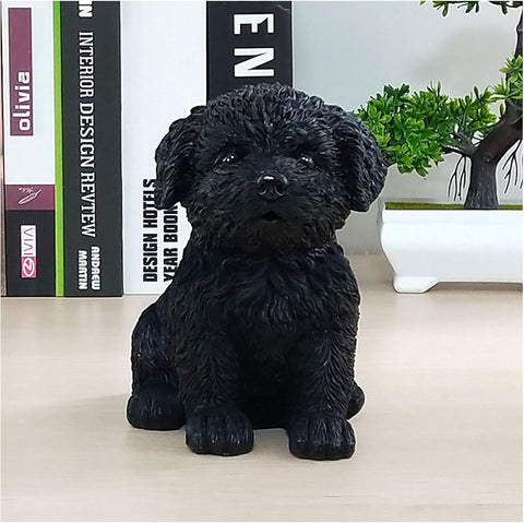 Garden Dog Statue Sculpture Decoration Garden Decoration Garden Dog Statue Sculpture Resin Bichon Frise Dog Flower Pot Crafts Outdoor Garden Decor