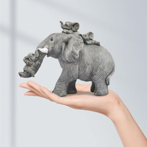 Elephant Gifts for Women, Cute Statue Decor Brings Love, Grayish Yellow Figurines Home Decoration Living Room