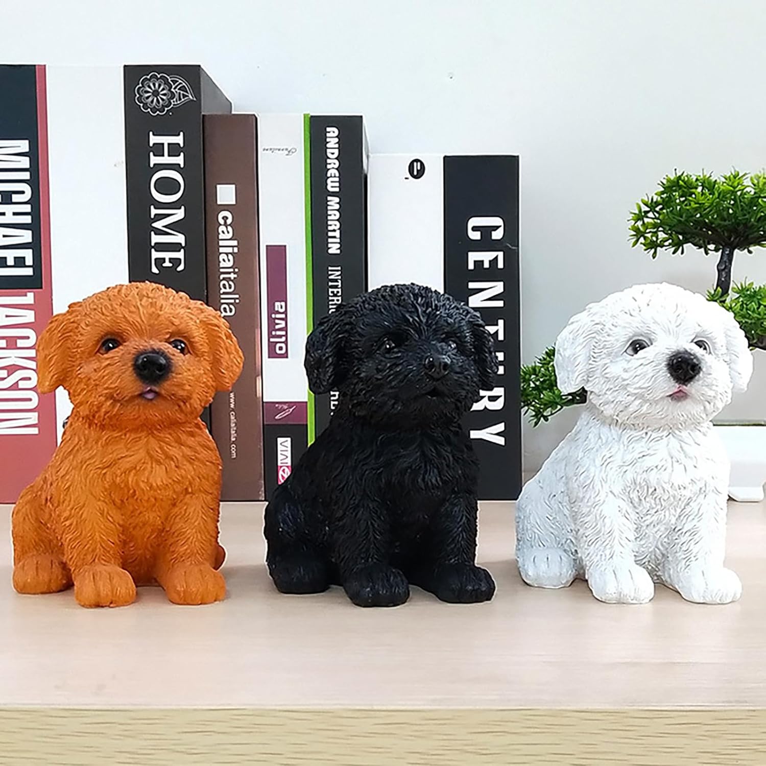 Garden Dog Statue Sculpture Decoration Garden Decoration Garden Dog Statue Sculpture Resin Bichon Frise Dog Flower Pot Crafts Outdoor Garden Decor