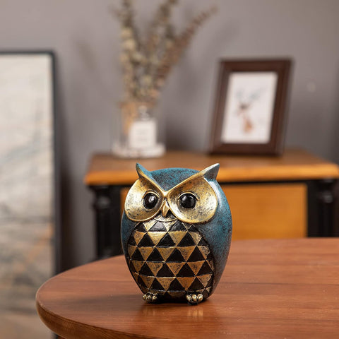 Leekung Owl Statue Home Decor,Owl Figurines for Bookshelf Bedroom Living Room Office TV Stand Decorations,Owl décor Animal Sculptures Gift for Birds Lovers