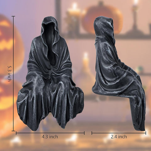 Resin Tabletop Gothic Decor Sitting Statue, Resin Statue Gothic Decor, Fits On Sturdy Shelf and Has A Cool Mystic Look 5.1 Inch