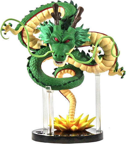 Resin Shenron Figure Dragon Shenlong Statue Set + 3.6cm Crystal Balls + Shelf with Gift Box for Business Halloween Christmas Holiday and Birthday Home Decoration