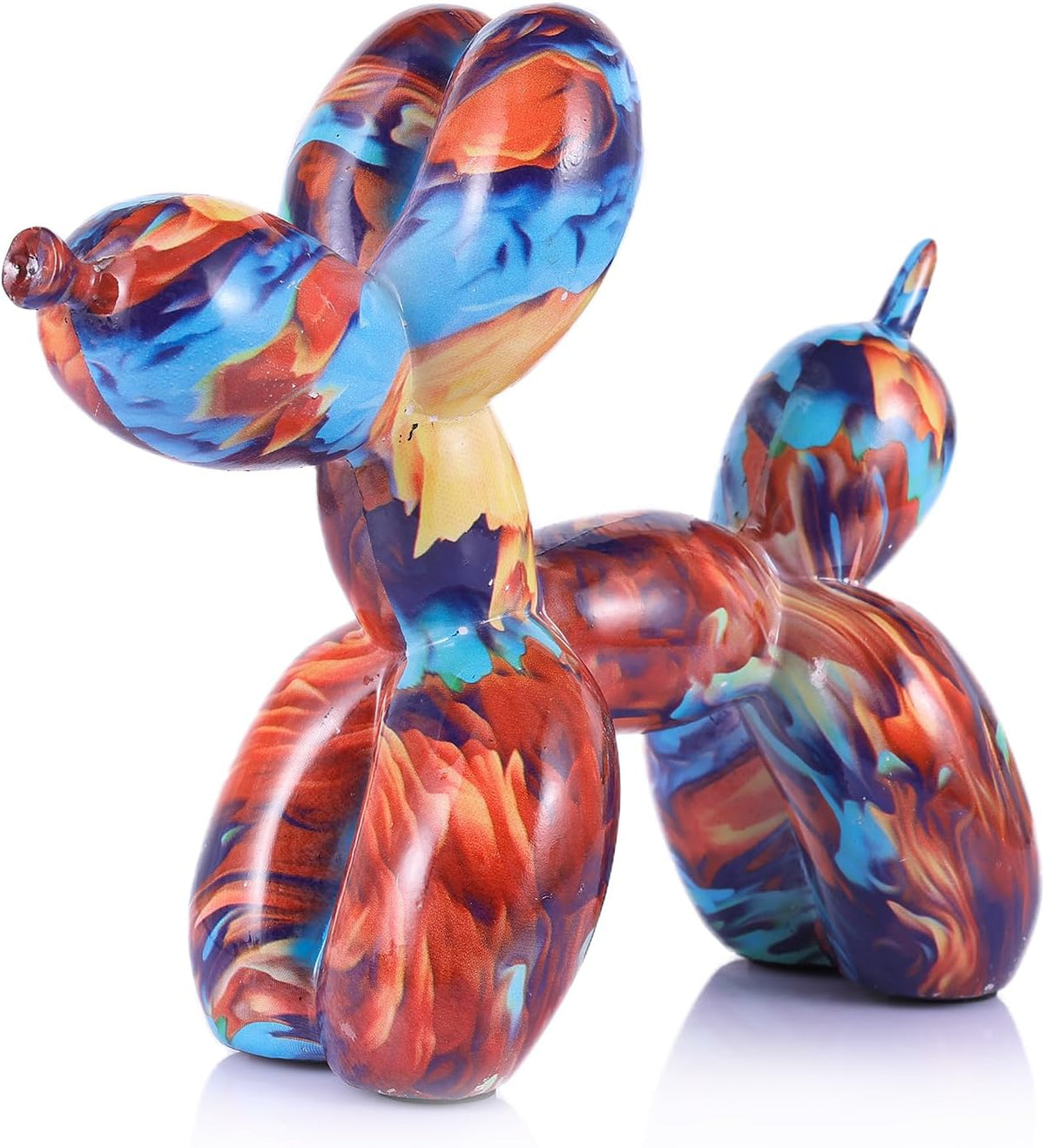 Creative Balloon Dog Sculpture Modern Home Decoration Trendy Animal Art Ornaments Collection Figurine Bedroom Living Room Office Desktop Resin Decors