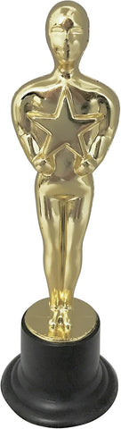 Rhode Island Novelty 6 inch Plastic Gold Movie Award Statue, One Per Order