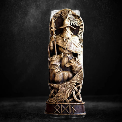 Norse Gods Odin Statue Altar Goddess Statue Resin Craft Viking Mythology Scandinavian Pantheons Home Wine Cabinet Orament