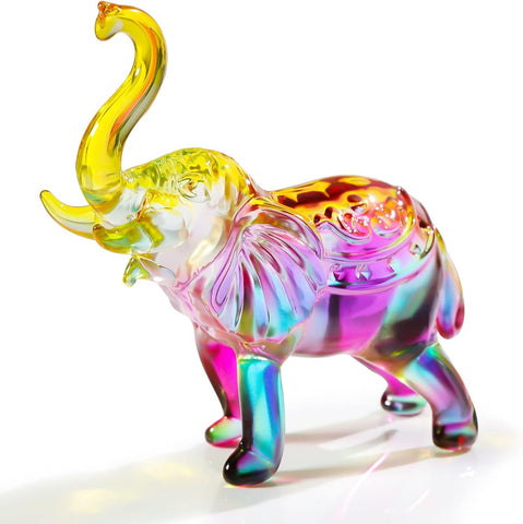 Cute Crystal Elephant Gifts for Women, Handmade White Elephant Gifts Ideas, Small Drunk Elephant Decor, Animals Figurine Collection for Home Decoration