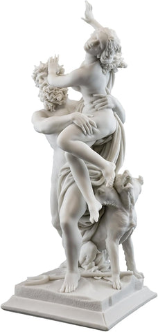 Top Collection 14-Inch Greek God Pluto and Proserpina Statue by Gian Lorenzo Bernini (1598-1680). Premium Cold Cast Marble. Museum-Grade Masterpiece Replica.