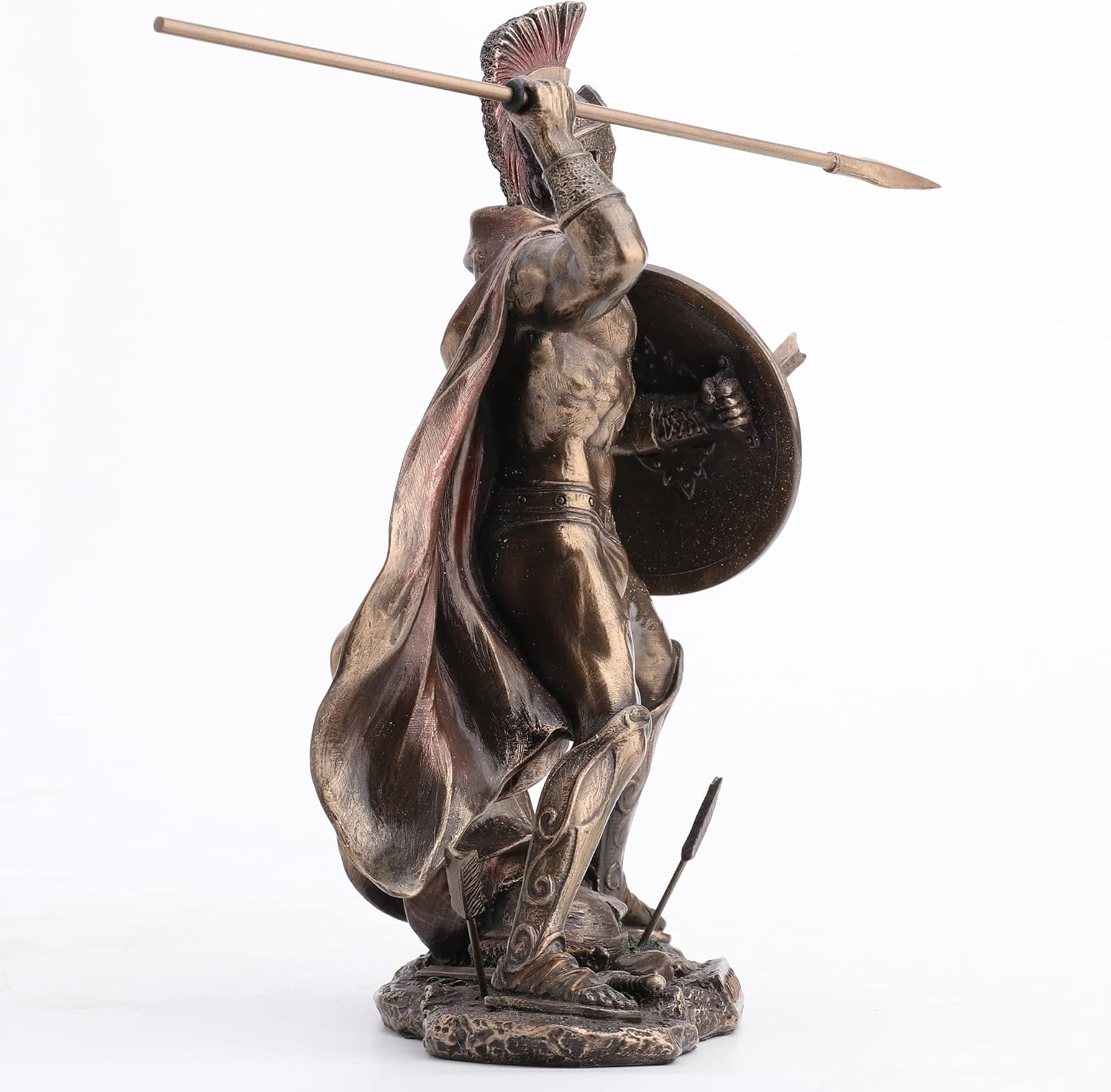 VERONESE DESIGN 8.5" Tall King Leonidas Greek Warrior of Sparta Cold Cast Bronzed Resin Sculpture Statue