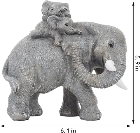 Elephant Gifts for Women, Cute Statue Decor Brings Love, Grayish Yellow Figurines Home Decoration Living Room