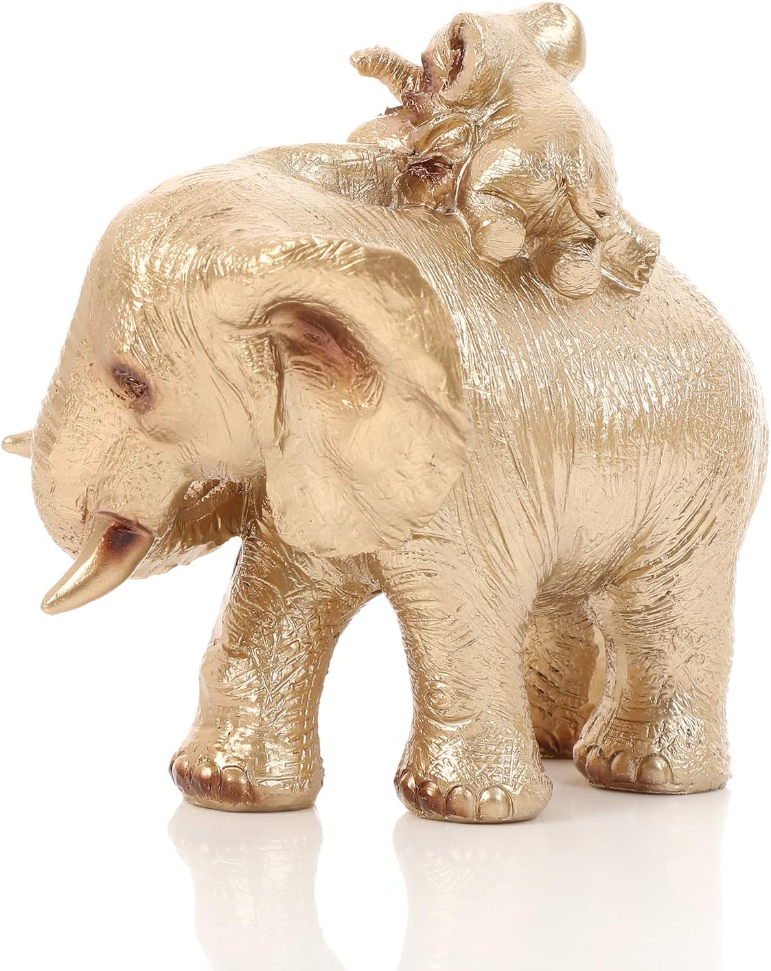 Elephant Gifts for Women,Elefantes Sala De La Suerte Decorativos,Cute Statue Decor Brings Love, Grayish Yellow Figurines Home Decoration Living Room