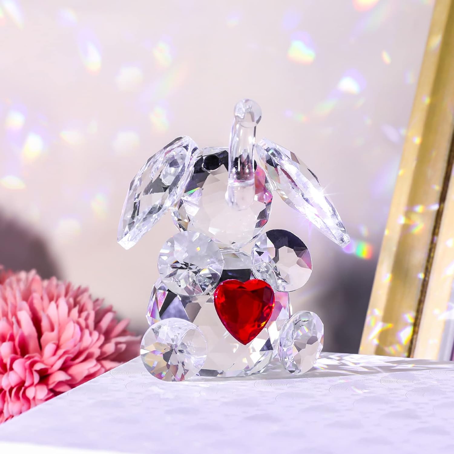 Cute Crystal Elephant Gifts for Women, Handmade White Elephant Gifts Ideas, Small Drunk Elephant Decor, Animals Figurine Collection for Home Decoration