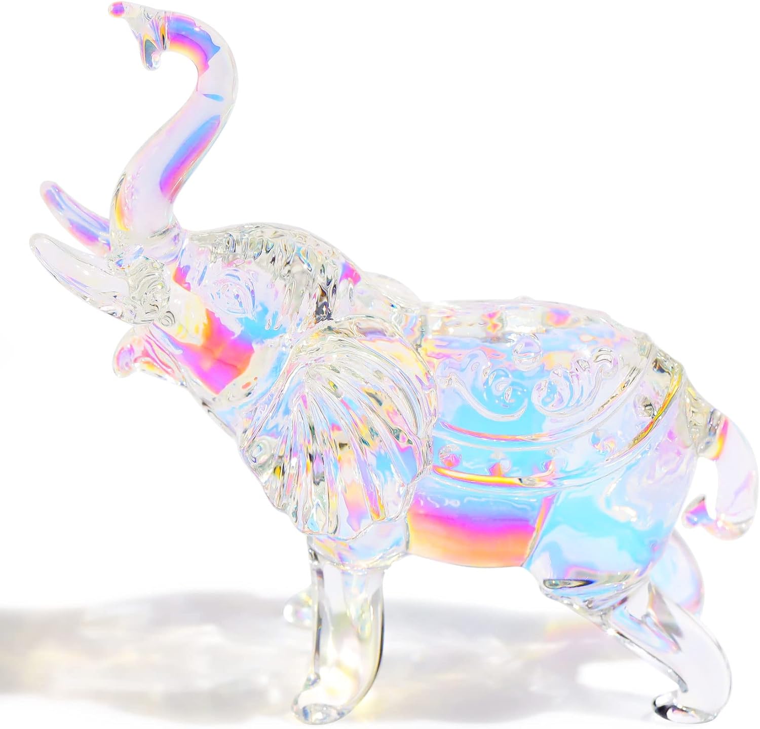 Cute Crystal Elephant Gifts for Women, Handmade White Elephant Gifts Ideas, Small Drunk Elephant Decor, Animals Figurine Collection for Home Decoration