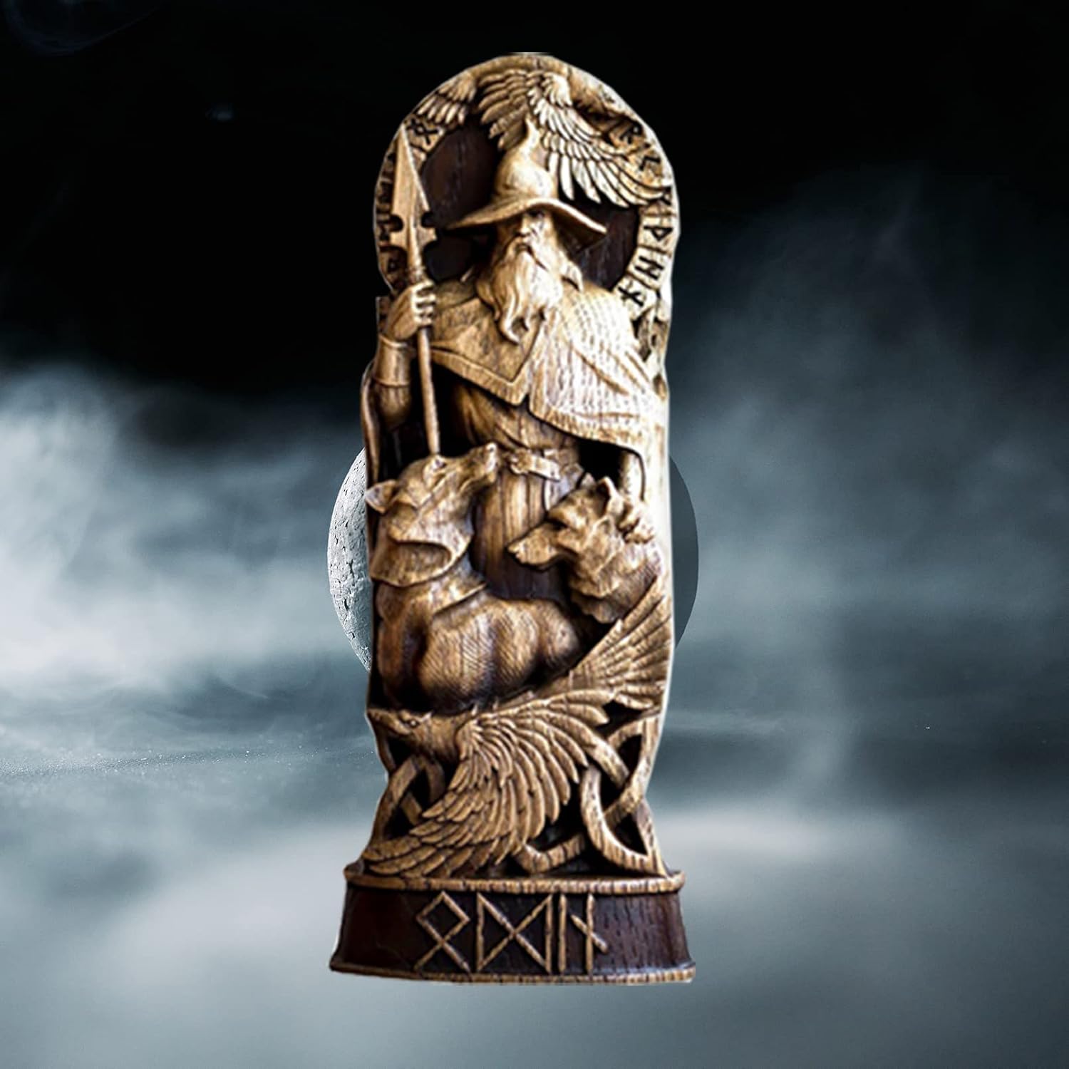 Norse Gods Odin Statue Altar Goddess Statue Resin Craft Viking Mythology Scandinavian Pantheons Home Wine Cabinet Orament