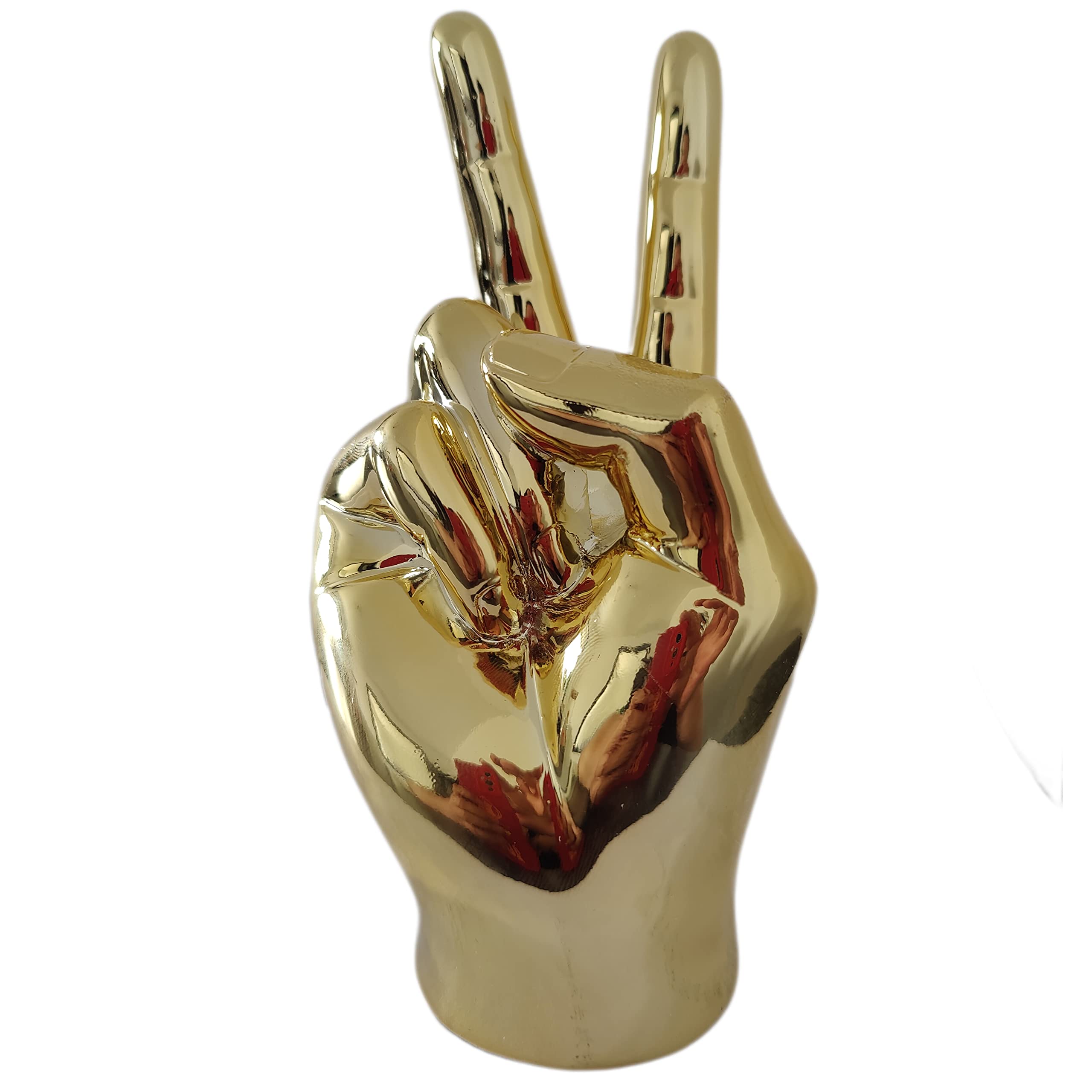 Hand Gesture Statues, Heart Shape Love Finger Statue, Modern Art Sculpture Personalized Finger Gold Home Decoration for Wedding Home Office Desktop Gifts