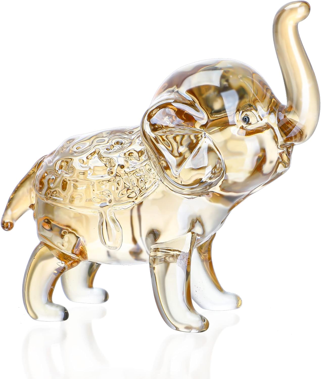 Crystal Thai Elephant Statue Sculptures Trunk Up Feng Shui Ornament Wealth Lucky Figurine Collectible Home Decor