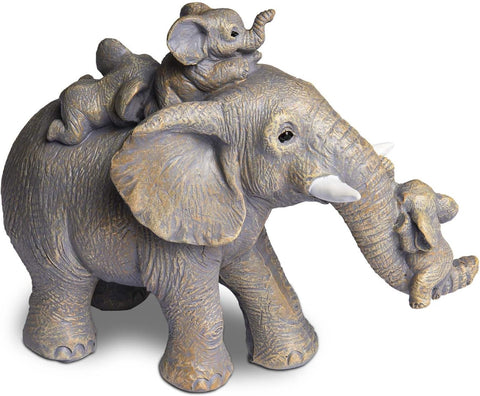 Elephant Gifts for Women, Cute Statue Decor Brings Love, Grayish Yellow Figurines Home Decoration Living Room