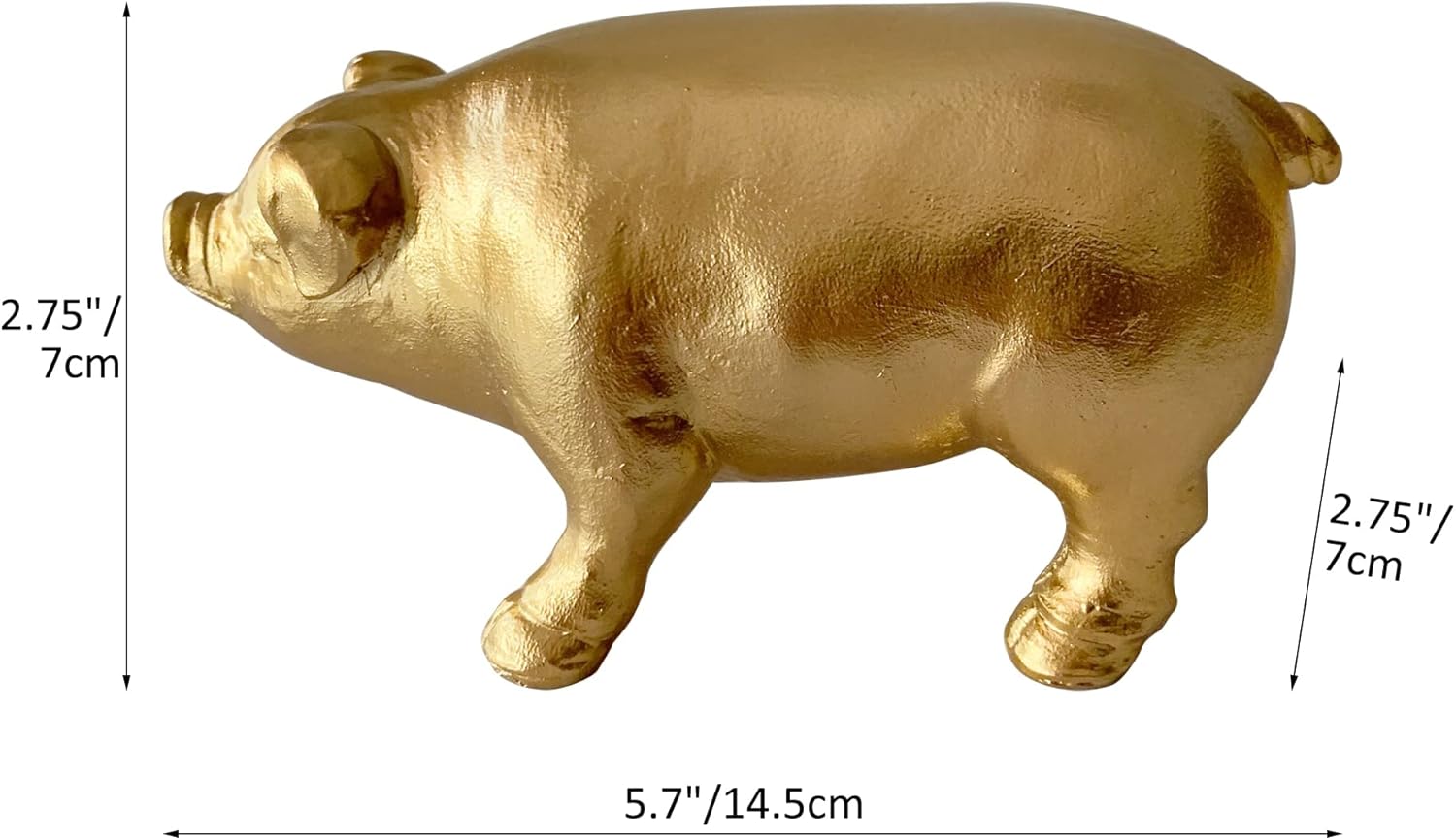 Golden Elephant Statue, Animal Figurine Home Decor, Elephant Sculpture for Home Office Desktop Bookshelf