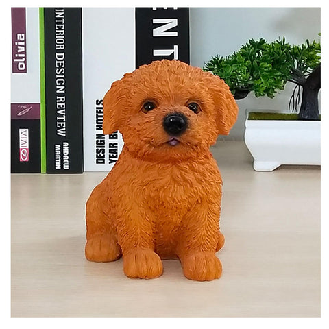 Garden Dog Statue Sculpture Decoration Garden Decoration Garden Dog Statue Sculpture Resin Bichon Frise Dog Flower Pot Crafts Outdoor Garden Decor