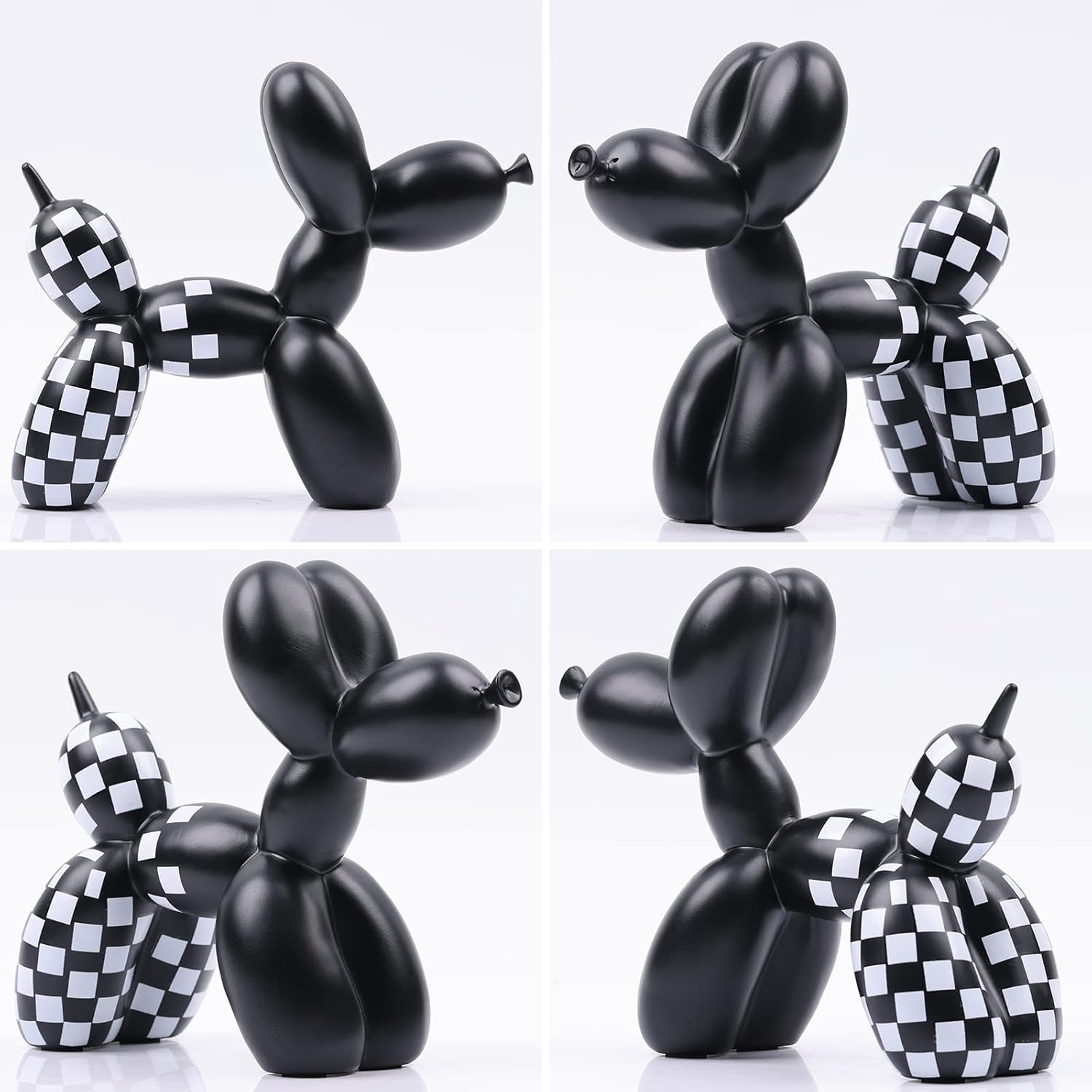 Creative Balloon Dog Sculpture Modern Home Decoration Trendy Animal Art Ornaments Collection Figurine Bedroom Living Room Office Desktop Resin Decors