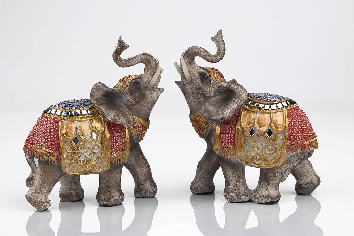 Wealth Lucky Elephant Figurine with Trunk Up Elephant Statue Collectible Figurines Perfect for Home Decor Gift