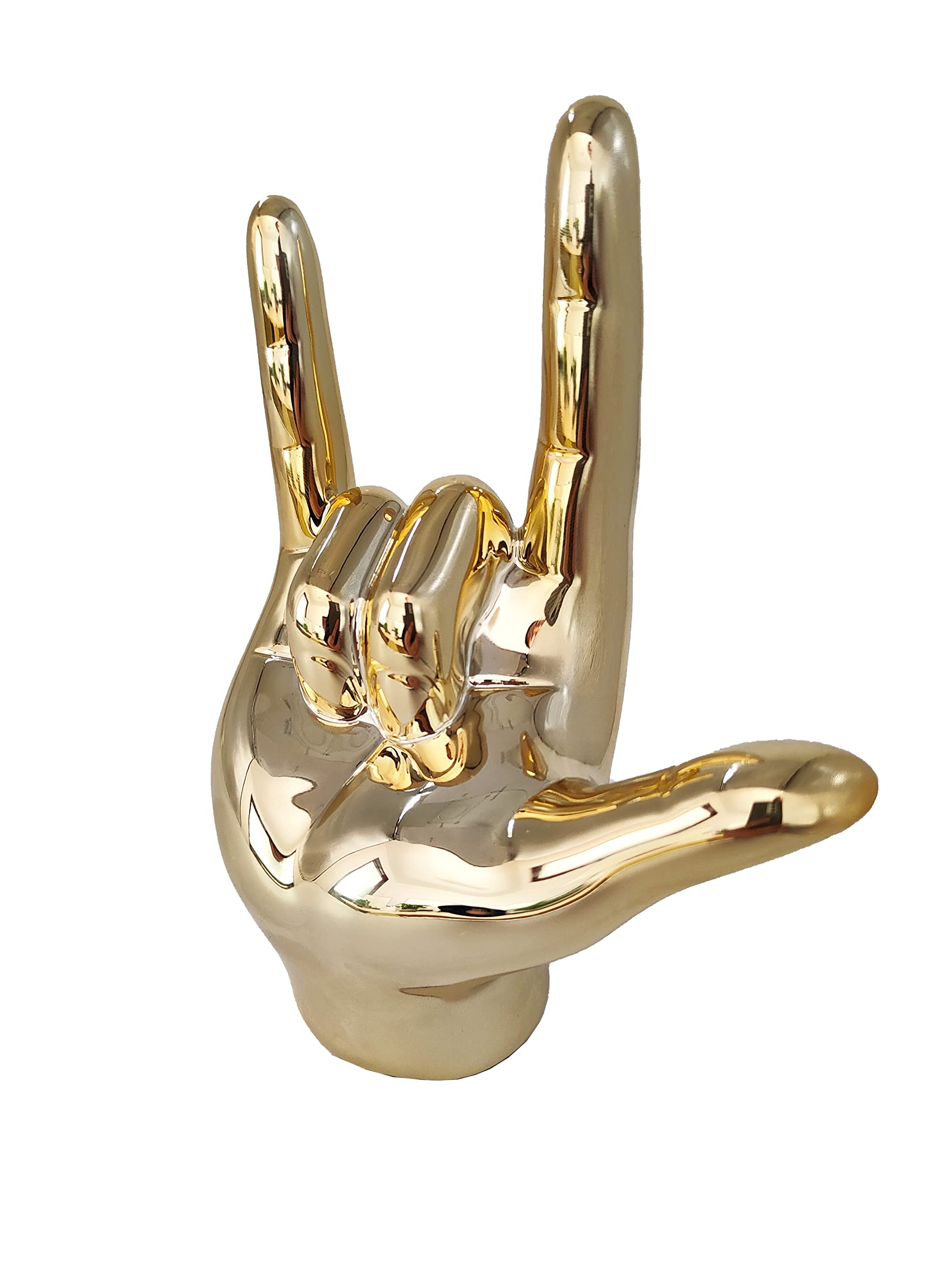 Hand Gesture Statues, Heart Shape Love Finger Statue, Modern Art Sculpture Personalized Finger Gold Home Decoration for Wedding Home Office Desktop Gifts