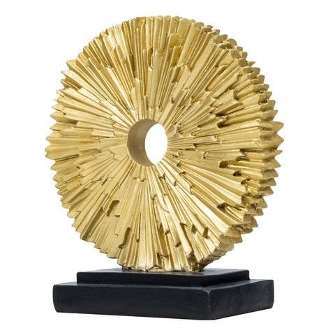 Gold Ocean Wave Statue, Modern Abstract Art, Resin Statue, Office Desk & Shelf Decor Accent for Men