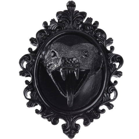 UITWMKTG Animal Head Wall Decor Black Gothic Wall Sculpture Home Decor Statue for Living Room Bedroom Halloween Decoration for Men Women Bat