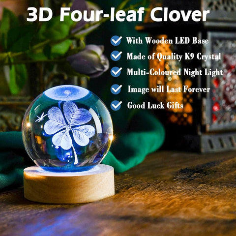 3D Cat Themed Gifts for Women Decor for Cat Lovers Cat Mom Crystal Ball Cat Related Sympathy Presents with Wooden Light Base