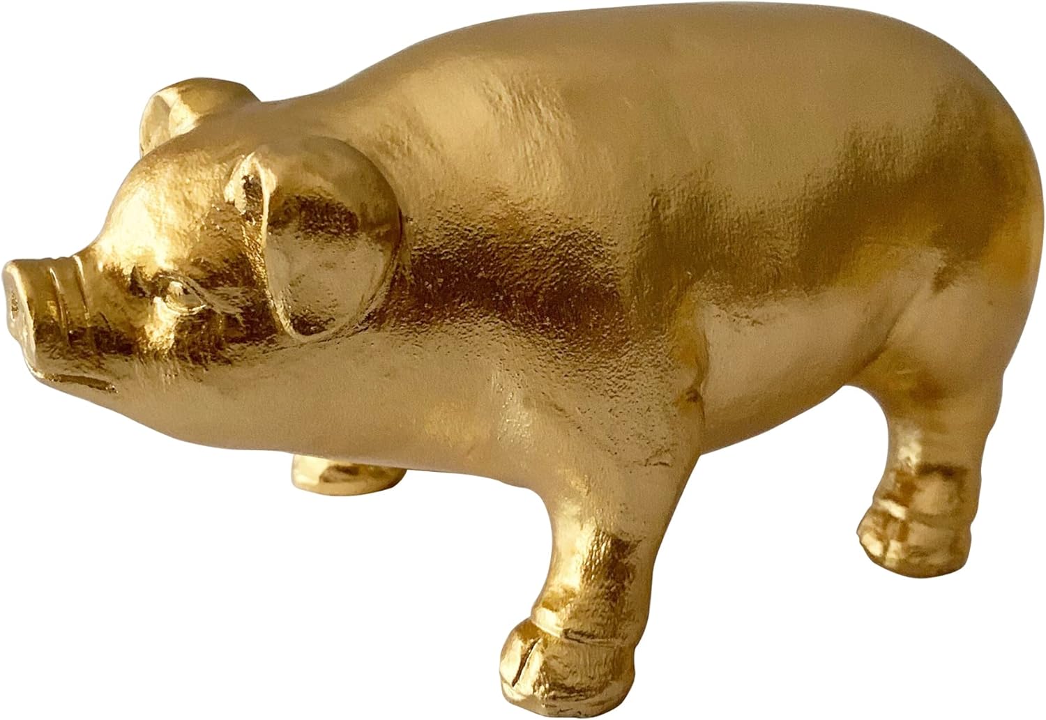 Golden Elephant Statue, Animal Figurine Home Decor, Elephant Sculpture for Home Office Desktop Bookshelf