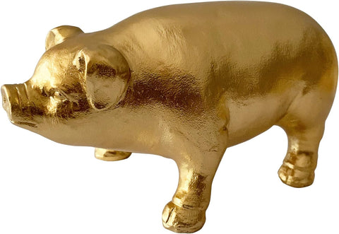 Golden Dog Statue, Animal Figurine Home Decor, Dog Sculpture for Home Office Desktop Bookshelf