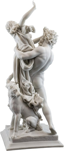 Top Collection 14-Inch Greek God Pluto and Proserpina Statue by Gian Lorenzo Bernini (1598-1680). Premium Cold Cast Marble. Museum-Grade Masterpiece Replica.