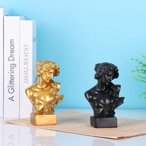 6" H Greek Mythology Bust Statue Decor,Artemis Statues Roman Goddess Figurines,Used for Sketch Practice Aesthetics Statues and Sculptures and Indoor Filling Space for Living Room, Bedroom and Study