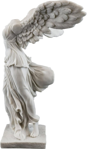 Top Collection 11-Inch Winged Victory of Samothrace Statue. Goddess Nike Sculpture from the Louvre. Premium Cold Cast Marble. Museum-Grade Masterpiece Replica.