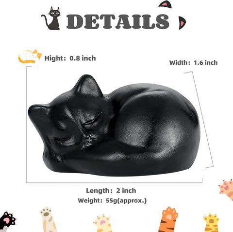 2" Cat Decors Statue Amethyst Crystal Sleeping Cat Decor Hand Carved Cute Cat Figurines Animal Statues Crystal Decor Purple Room Home Office Desk Decor Decorations Cat Gifts for Women