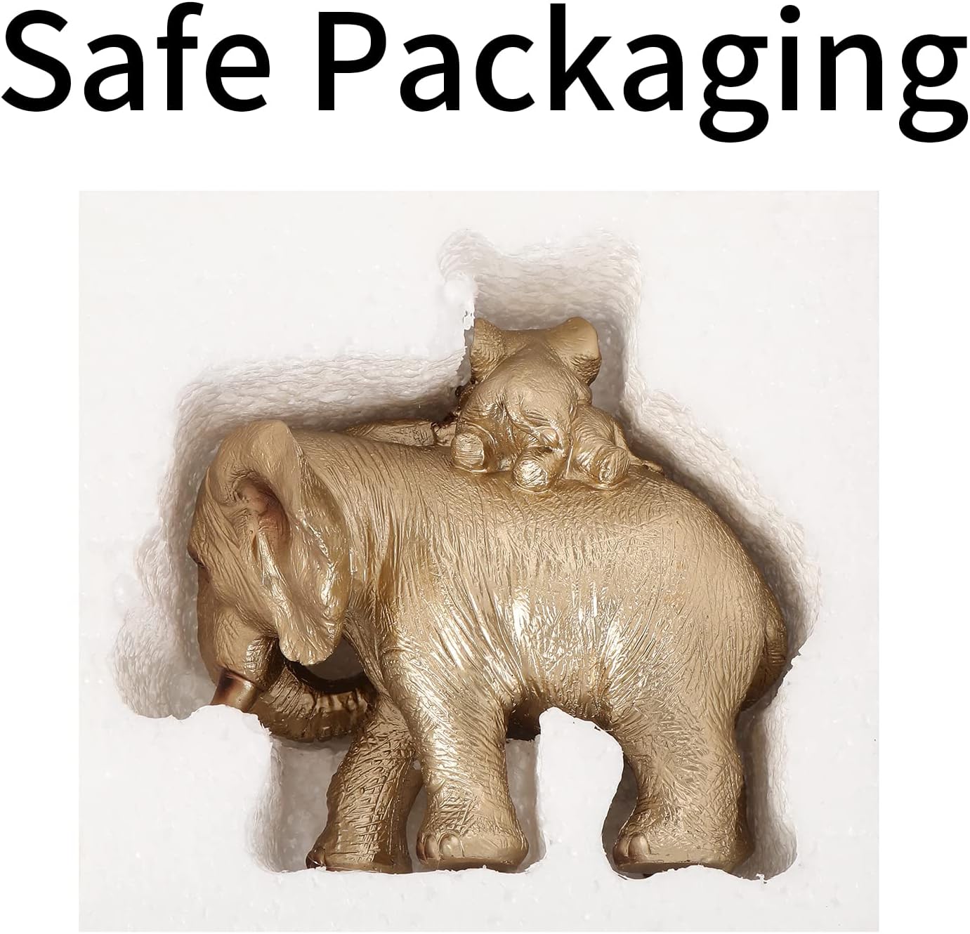 Elephant Gifts for Women, Cute Statue Decor Brings Love, Grayish Yellow Figurines Home Decoration Living Room