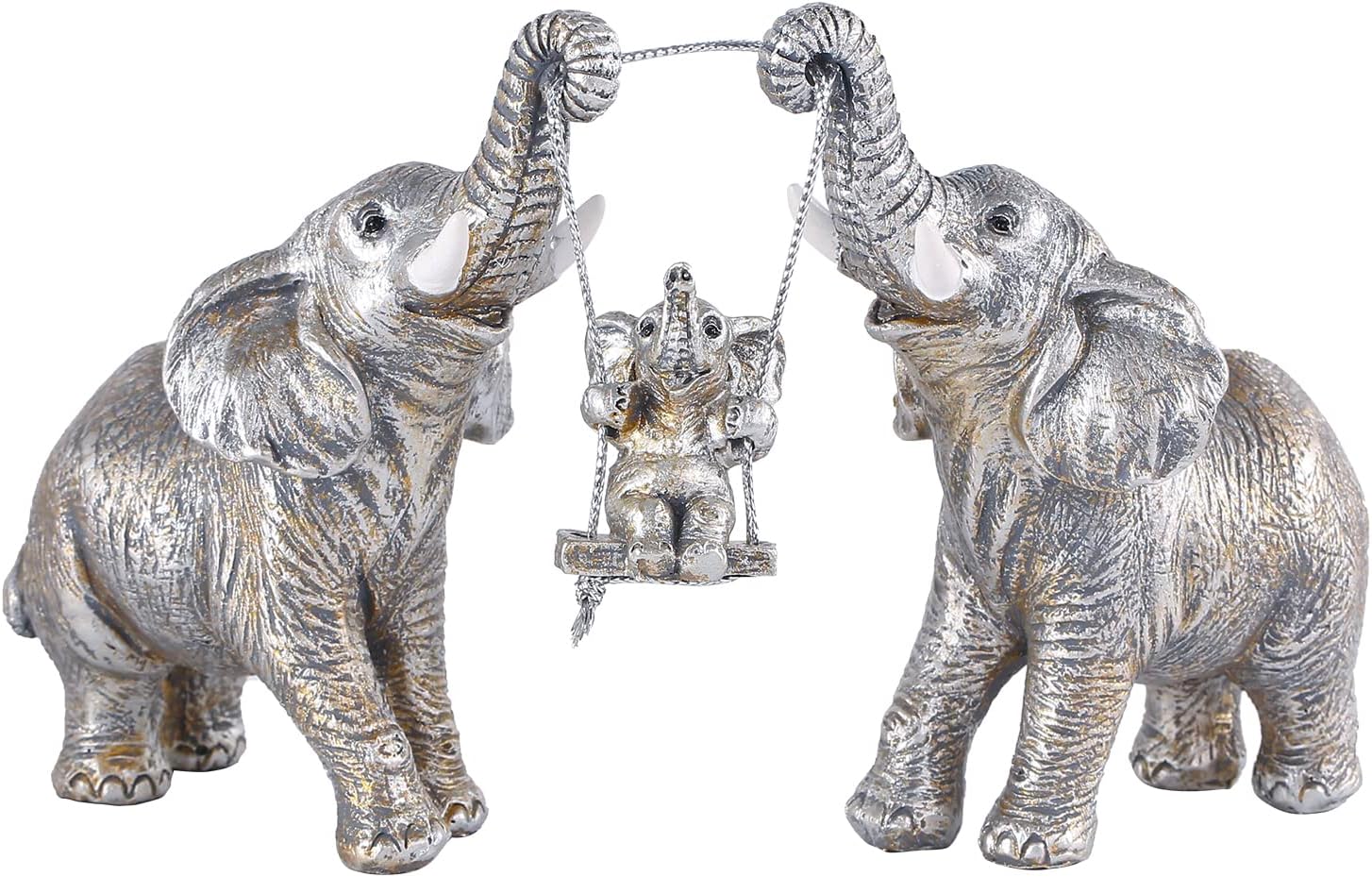 Elephant Statue For Home Decor.Elephant Gifts For Women,Mom.Elephant Decor For Living Room,Office,Shelf Decorations.Elephant Figurines Bring Good Luck,Love.Elephant Table Centerpiece Ornaments.