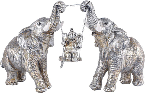 Elephant Statue For Home Decor.Elephant Gifts For Women,Mom.Elephant Decor For Living Room,Office,Shelf Decorations.Elephant Figurines Bring Good Luck,Love.Elephant Table Centerpiece Ornaments.