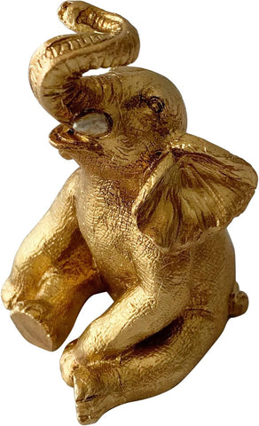 Golden Dog Statue, Animal Figurine Home Decor, Dog Sculpture for Home Office Desktop Bookshelf