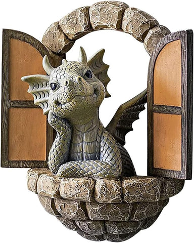 Holibanna 3D Dragon Wall Art Decor Hanging Dinosaurs Sculpture Wall Mounted Room Decor Home Wall Decorations for Kids Bedroom